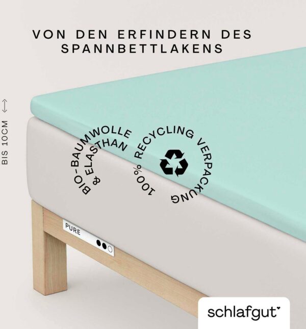 Schlafgut Spannbettlaken "PURE TOPPER in Gr. 90x200